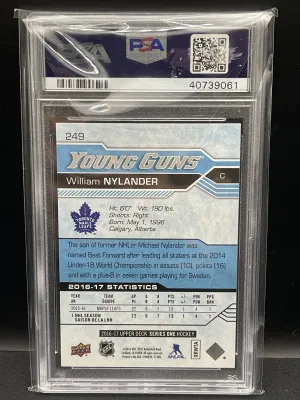 2016 Upper Deck William Nylander Young Guns PSA 10 back