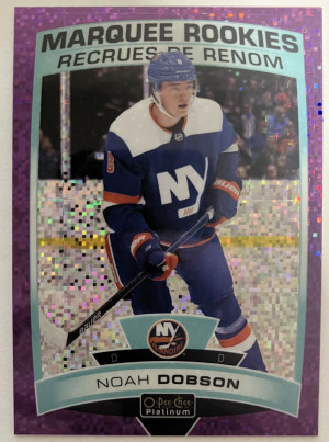 2019-20 Noah Dobson O-Pee-Chee Platinum Violet Pixels Marquee Rookies #/399 front