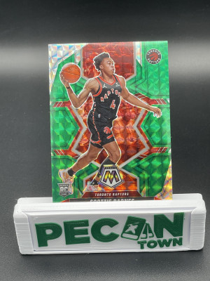 2021-22 Panini Mosaic Choice Scottie Barnes Red Green Prizm RC front