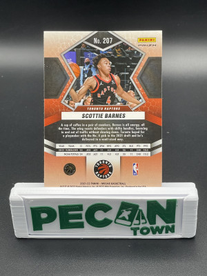 2021-22 Panini Mosaic Choice Scottie Barnes Red Green Prizm RC back