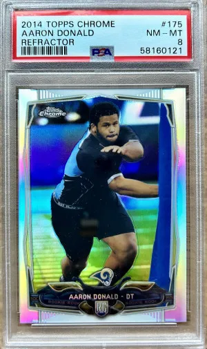 2014 Topps Chrome Aaron Donald #175 Refractor PSA 8 front