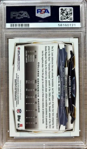 2014 Topps Chrome Aaron Donald #175 Refractor PSA 8 back