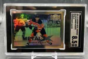 🔥🏒2021-22 Skybox Metal Universe Metal X /499 Connor McDavid SGC 8.5🏒🔥 front