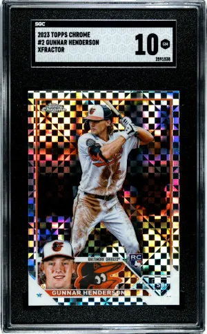 2023 Topps Chrome Gunnar Henderson #2 Xfractor SGC 10 front