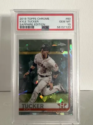 2019 Topps Chrome Sapphire Kyle Tucker PSA 10 front
