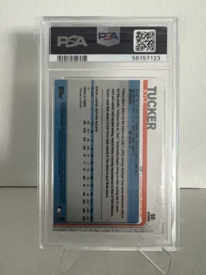 2019 Topps Chrome Sapphire Kyle Tucker PSA 10 back