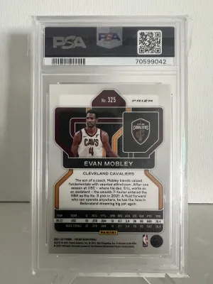 2021 Prizm Evan Mobley Red Ice PSA 10 back