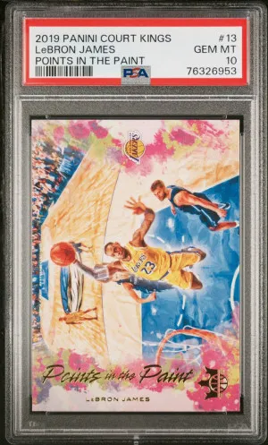 2019 Panini Court Kings Points In The Paint LeBron James PSA 10 front