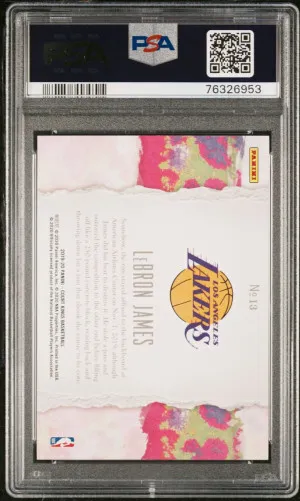2019 Panini Court Kings Points In The Paint LeBron James PSA 10 back