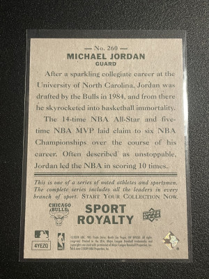 2009 Upper Deck UD Goudey Sports Royalty #260 Michael Jordan back