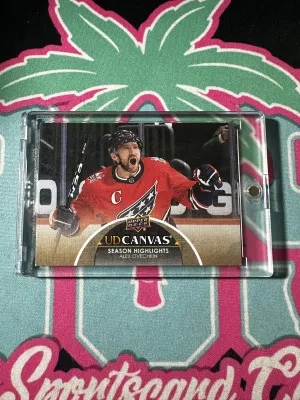 2021-22 Upper Deck Alex Ovechkin Season Highlights Canvas Achievements M-2 SSP front