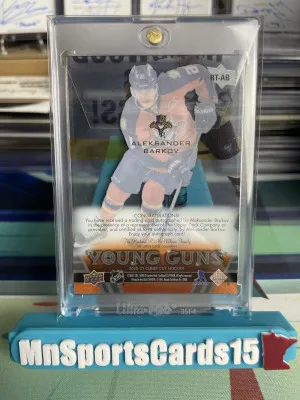 2020-21 UD Clear Cut Aleksander Barkov Young Guns Clear Cut Auto #RT-AB back