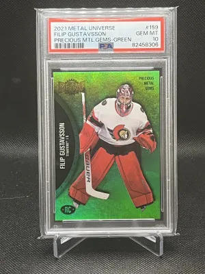 Filip Gustavsson Green PMG 007/100 PSA 10 front