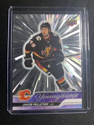 2023-24 UPPER DECK JAKOB PELLETIER YOUNG GUNS OUTBURST SILVER front