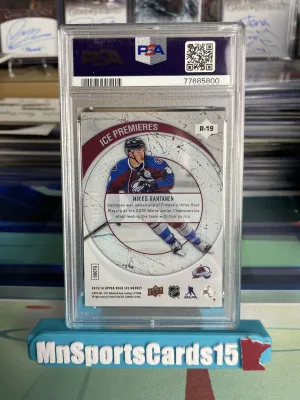 2015-16 UD Ice Mikko Rantanen Ice Premieres Rookie 05-06 Retro 301/799 PSA Gem Mt 10 #R-19 back