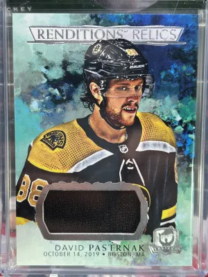 2021 UD The Cup David Pastrnak Renditions Relic front
