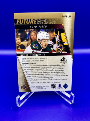 2022-23 SP Authentic Jack McBain FWAP back