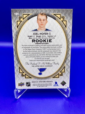 2020-21 Stature Joel Hofer RPA back