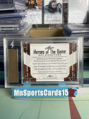 2018 Leaf Heroes of the Game Cal Ripken Jr Cut Auto 0668/1000 back