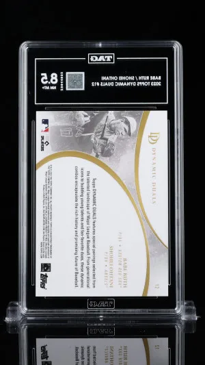 Topps Dynamic Duals Babe Ruth / Shohei Ohtani #12 TAG 8.5 back