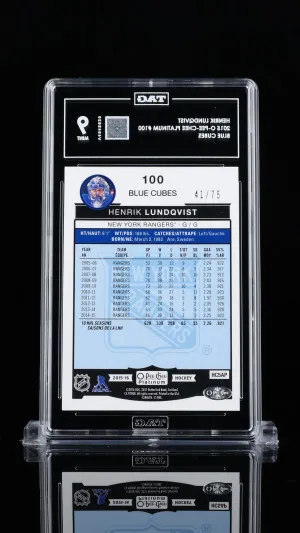 O-Pee-Chee Platinum Henrik Lundqvist #100 TAG 9 back