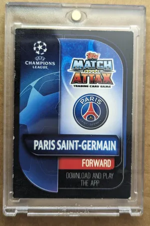 Topps Match Attax Signed Trading Card Kylian Mbappe Auto - NO COA back