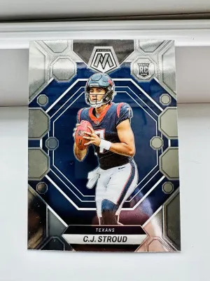 2023 Panini Mosaic CJ Stroud Siver Prizm RC front