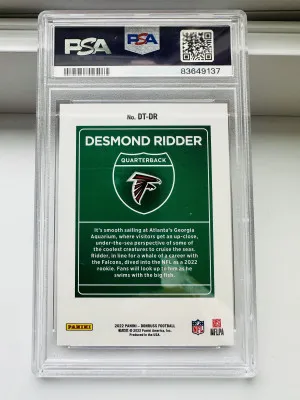 2022 Donruss Desmond Ridder Downtown DT-DR 🔥 back