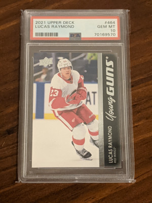 2021 UD Lucas Raymond Young Guns PSA 10 front