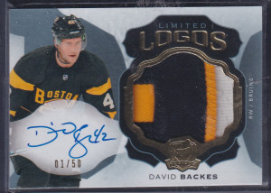 DAVID BACKES - 2016 The Cup Limited Logos Auto Patch #LL-DB, /50 front