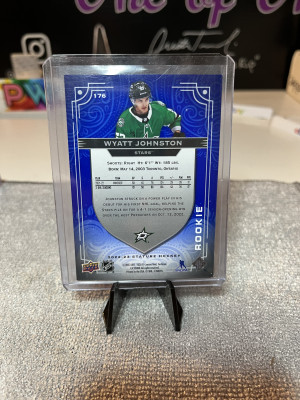 2022 Upper Deck Wyatt Johnston Stature Blue /35 Rookie back