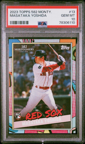 2023 Topps 582 Montgomery Set Masataka Yoshida #13 PSA 10 front