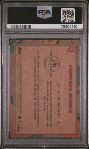 2023 Topps 582 Montgomery Set Masataka Yoshida #13 PSA 10 back