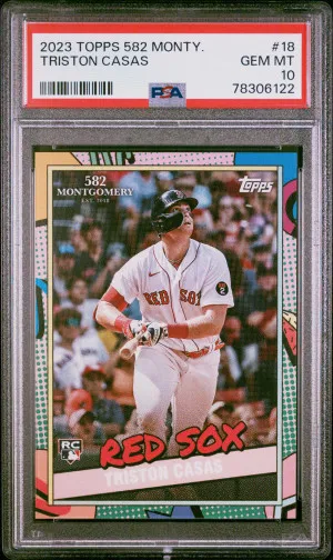 2023 Topps 582 Montgomery Set Triston Casas #18 PSA 10 front