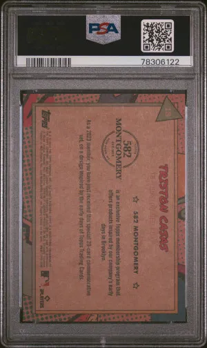 2023 Topps 582 Montgomery Set Triston Casas #18 PSA 10 back
