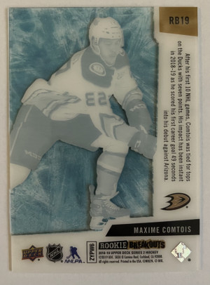 2018-19 Maxime Comtois Rookie Breakouts back