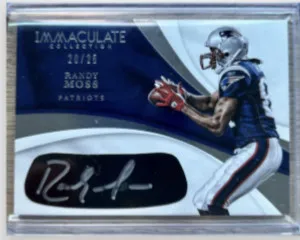 2017 Immaculate collection Randy Moss Auto /25 back