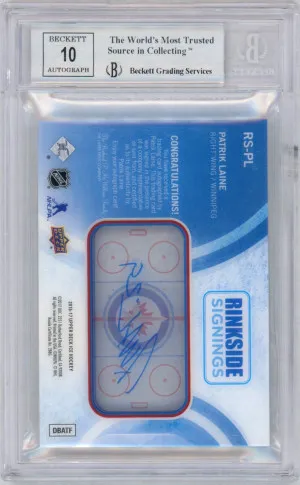 2016-17 Upper Deck Ice Ringside Signings #RSPL Patrik Laine BGS 9 MINT, Auto Grade 10 back