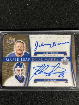 Toronto Maple Leafs dual marks auto front