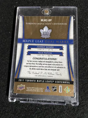 Toronto Maple Leafs dual marks auto back
