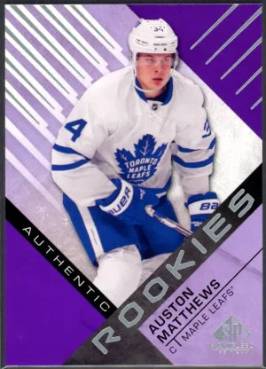 2016-17 SP Game Used #101 Auston Matthews Authentic Rookies Purple front