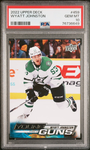 2022 Upper Deck Wyatt Johnston #459 PSA 10 front