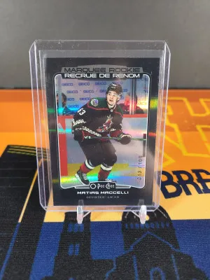2022-23 O-Pee-Chee Platinum Matias Maccelli Marquee Rookie Black /100 front
