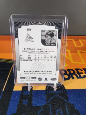 2022-23 O-Pee-Chee Platinum Matias Maccelli Marquee Rookie Black /100 back
