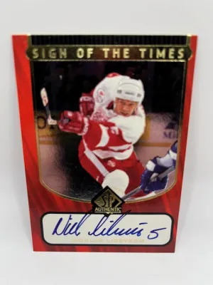 1997-98 SP AUTHENTIC Sign of the Times Nicklas Lidstrom auto front