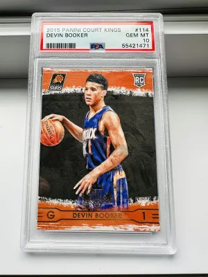 2015 Panini Court Kings Devin Booker Rookie RC PSA 10 Gem Mint 🔥 front