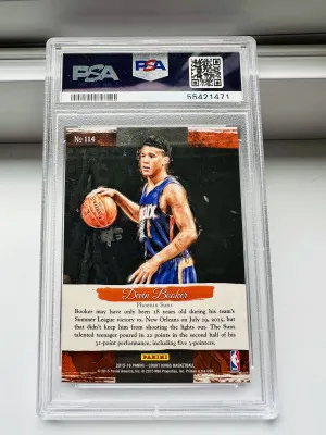 2015 Panini Court Kings Devin Booker Rookie RC PSA 10 Gem Mint 🔥 back