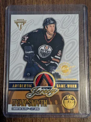 2002-03 Ryan Smyth Private Stock Titanium Patch Variation Card 58/71 Oilers front