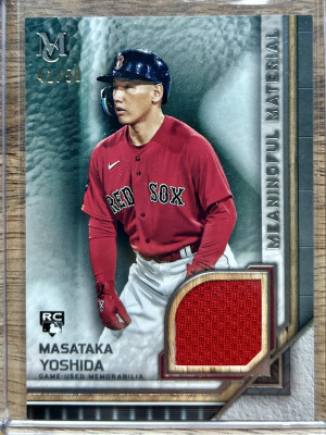 2023 Topps Museum Collection Menaingful Materials Masataka Yoshida GU RC /50 front