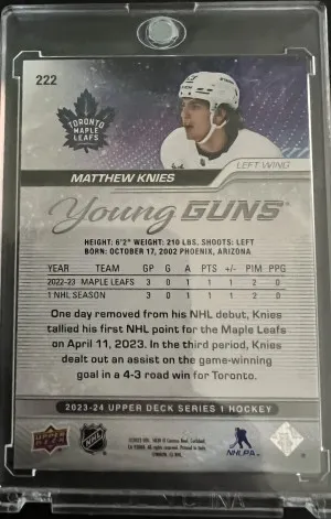 Matthew Knies Young Guns Exclusives /100 back